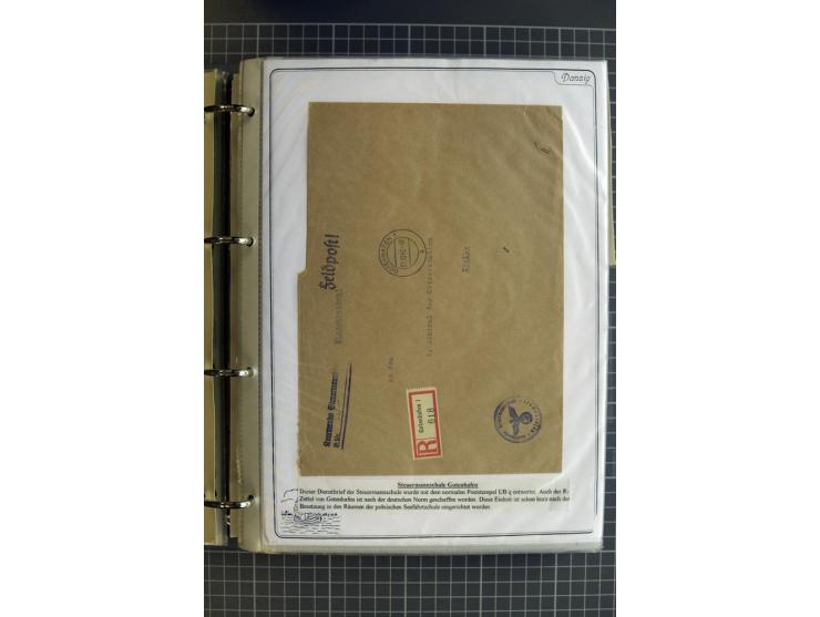 1914/1945, sehr umfangreiche Sammlung "Feldpost in Danzig" mit einigen hundert Briefen und Karten, dabei I. WK. mit interessa