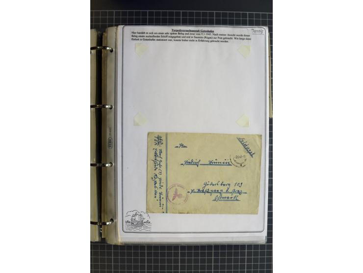 1914/1945, sehr umfangreiche Sammlung "Feldpost in Danzig" mit einigen hundert Briefen und Karten, dabei I. WK. mit interessa