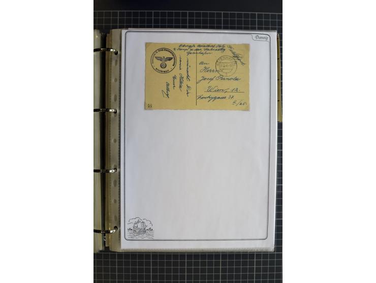 1914/1945, sehr umfangreiche Sammlung "Feldpost in Danzig" mit einigen hundert Briefen und Karten, dabei I. WK. mit interessa