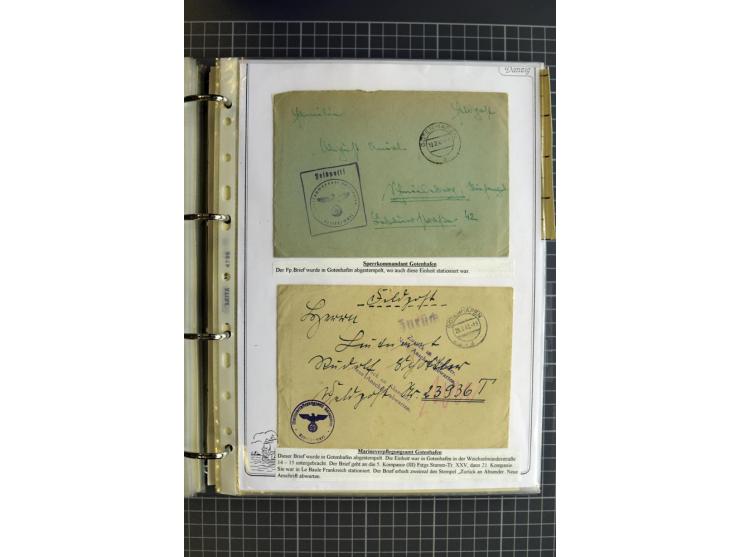 1914/1945, sehr umfangreiche Sammlung "Feldpost in Danzig" mit einigen hundert Briefen und Karten, dabei I. WK. mit interessa