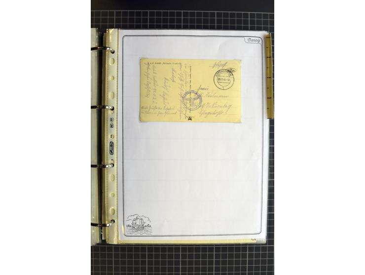 1914/1945, sehr umfangreiche Sammlung "Feldpost in Danzig" mit einigen hundert Briefen und Karten, dabei I. WK. mit interessa
