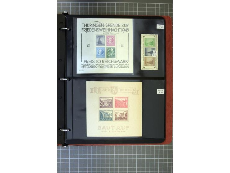 1945/2012, ungebrauchte/postfrische und gestempelte Sammlung Bund/Berlin und DDR sowie Zonen, dabei fast alle Anfangswerte so