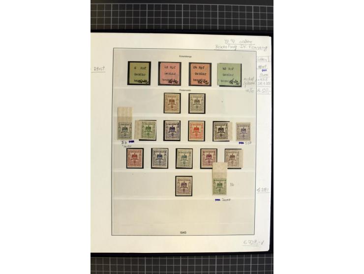 1945/1946, interessante, meist postfrische und ungebrauchte Sammlung mit vieln besseren und kpl. Ausgaben sowie einige Besond