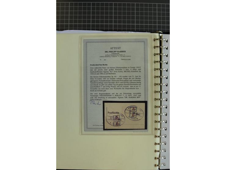1945/1946, interessante, meist postfrische und ungebrauchte Sammlung mit vieln besseren und kpl. Ausgaben sowie einige Besond
