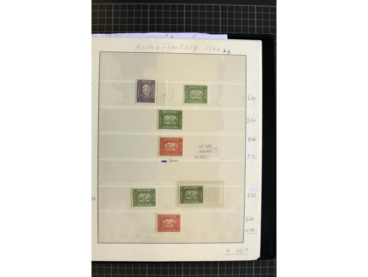1945/1946, interessante, meist postfrische und ungebrauchte Sammlung mit vieln besseren und kpl. Ausgaben sowie einige Besond