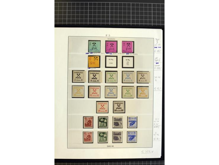 1945/1946, interessante, meist postfrische und ungebrauchte Sammlung mit vieln besseren und kpl. Ausgaben sowie einige Besond