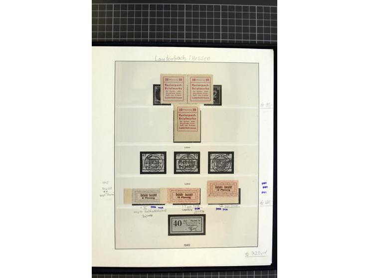 1945/1946, interessante, meist postfrische und ungebrauchte Sammlung mit vieln besseren und kpl. Ausgaben sowie einige Besond