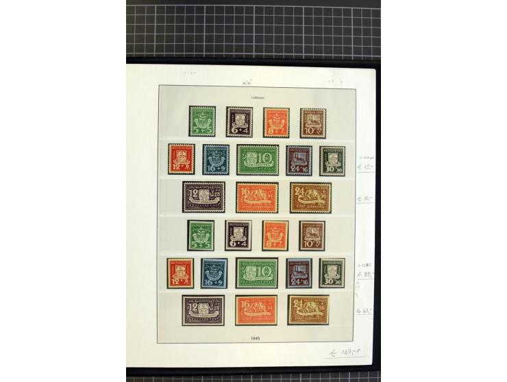 1945/1946, interessante, meist postfrische und ungebrauchte Sammlung mit vieln besseren und kpl. Ausgaben sowie einige Besond