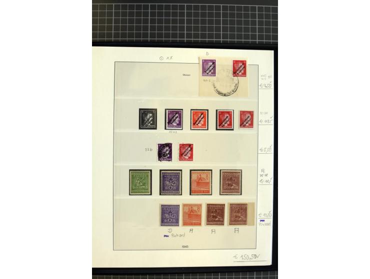 1945/1946, interessante, meist postfrische und ungebrauchte Sammlung mit vieln besseren und kpl. Ausgaben sowie einige Besond