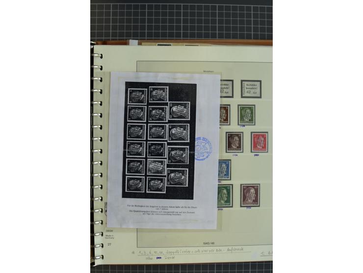 1945/1946, interessante, meist postfrische und ungebrauchte Sammlung mit vieln besseren und kpl. Ausgaben sowie einige Besond
