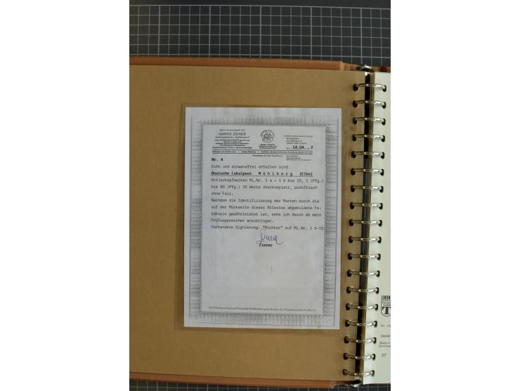 1945/1946, interessante, meist postfrische und ungebrauchte Sammlung mit vieln besseren und kpl. Ausgaben sowie einige Besond
