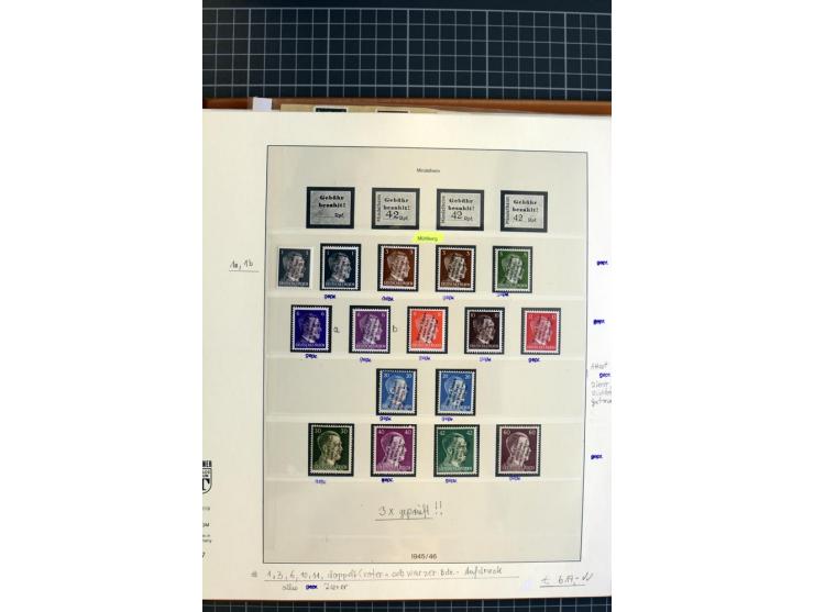 1945/1946, interessante, meist postfrische und ungebrauchte Sammlung mit vieln besseren und kpl. Ausgaben sowie einige Besond