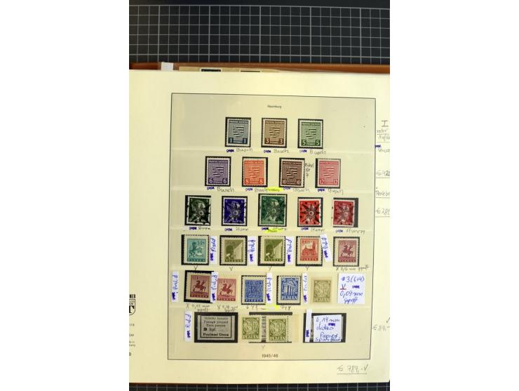 1945/1946, interessante, meist postfrische und ungebrauchte Sammlung mit vieln besseren und kpl. Ausgaben sowie einige Besond
