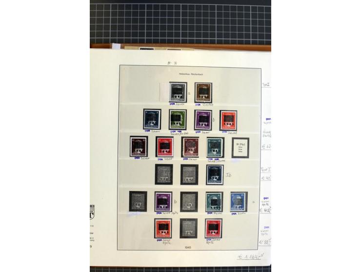 1945/1946, interessante, meist postfrische und ungebrauchte Sammlung mit vieln besseren und kpl. Ausgaben sowie einige Besond