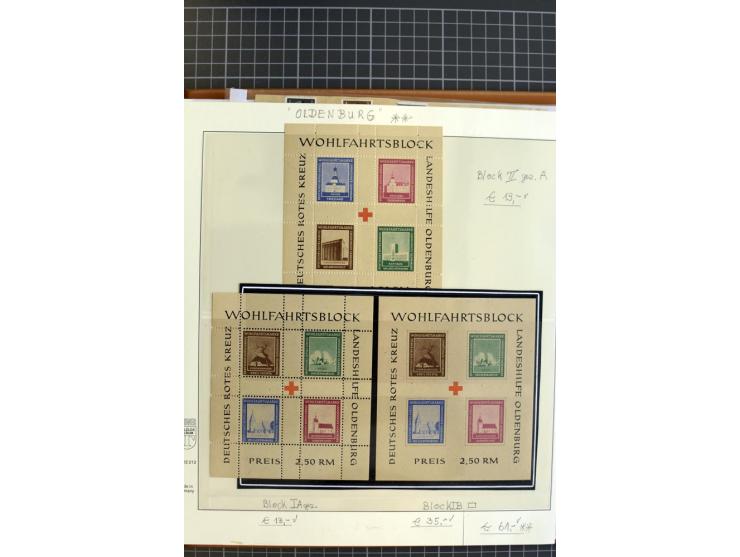 1945/1946, interessante, meist postfrische und ungebrauchte Sammlung mit vieln besseren und kpl. Ausgaben sowie einige Besond