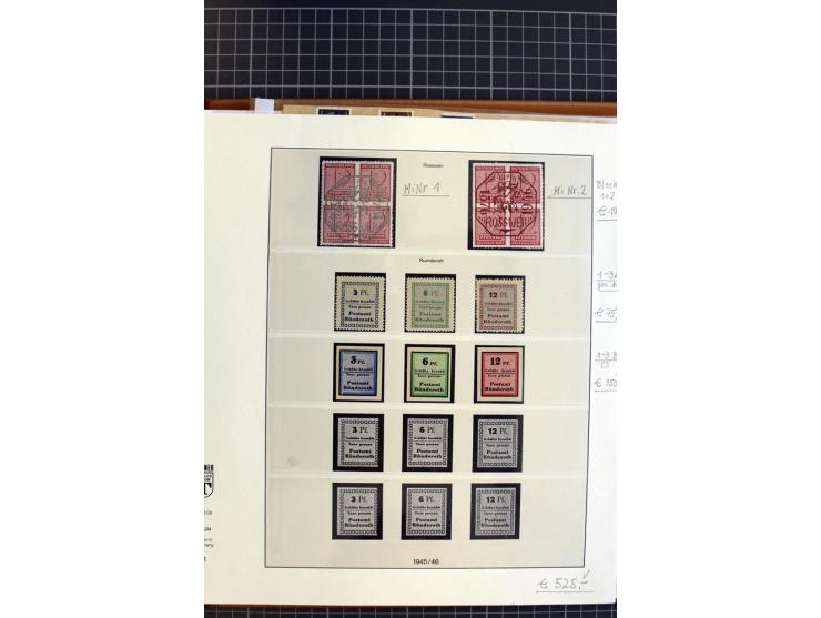 1945/1946, interessante, meist postfrische und ungebrauchte Sammlung mit vieln besseren und kpl. Ausgaben sowie einige Besond
