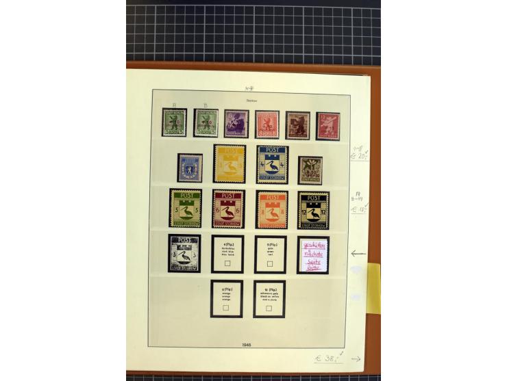 1945/1946, interessante, meist postfrische und ungebrauchte Sammlung mit vieln besseren und kpl. Ausgaben sowie einige Besond