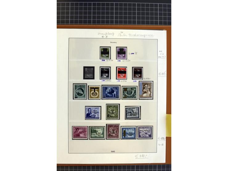 1945/1946, interessante, meist postfrische und ungebrauchte Sammlung mit vieln besseren und kpl. Ausgaben sowie einige Besond