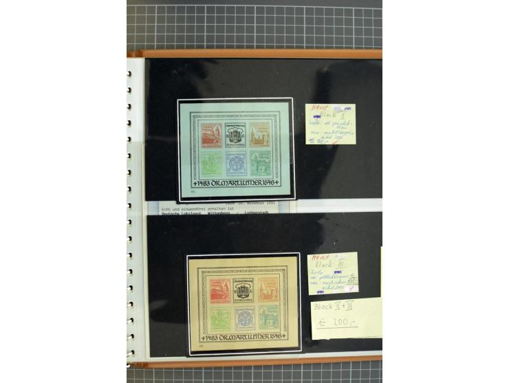 1945/1946, interessante, meist postfrische und ungebrauchte Sammlung mit vieln besseren und kpl. Ausgaben sowie einige Besond