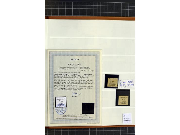 1945/1946, interessante, meist postfrische und ungebrauchte Sammlung mit vieln besseren und kpl. Ausgaben sowie einige Besond