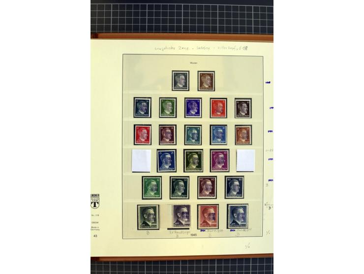 1945/1946, interessante, meist postfrische und ungebrauchte Sammlung mit vieln besseren und kpl. Ausgaben sowie einige Besond