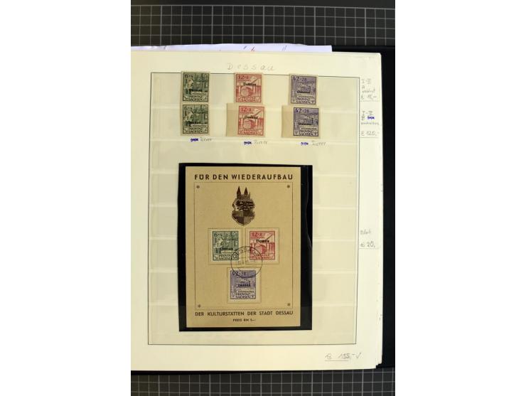 1945/1946, interessante, meist postfrische und ungebrauchte Sammlung mit vieln besseren und kpl. Ausgaben sowie einige Besond