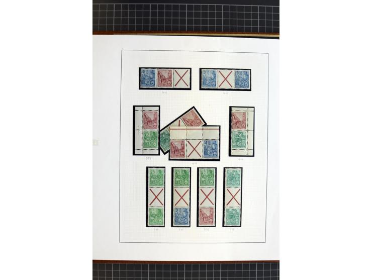ZUSAMMENDRUCKE: 1955/1990, postfrische Sammlung der Freimarken-Zusammendrucke und aller Markenheftchenbogen ab Fünfjahrplan b