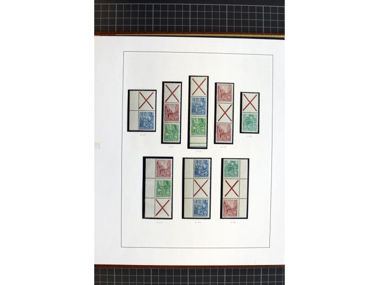 ZUSAMMENDRUCKE: 1955/1990, postfrische Sammlung der Freimarken-Zusammendrucke und aller Markenheftchenbogen ab Fünfjahrplan b