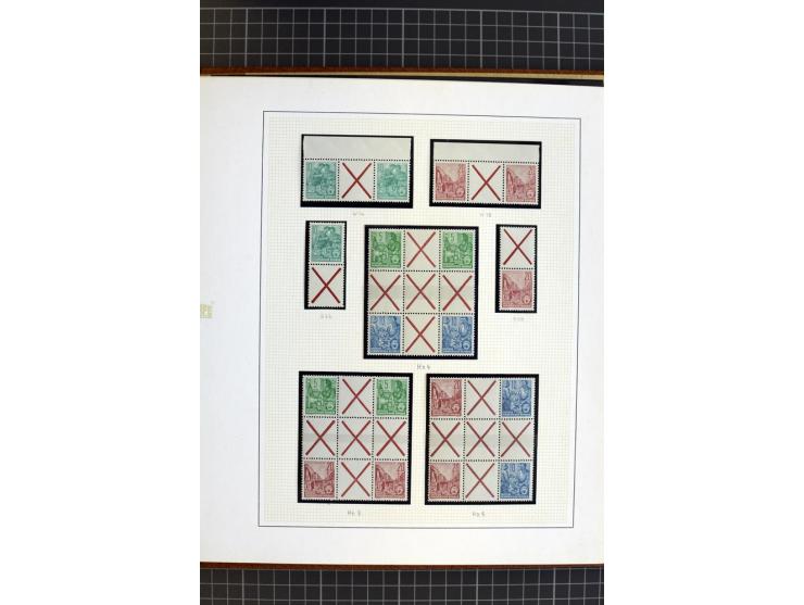 ZUSAMMENDRUCKE: 1955/1990, postfrische Sammlung der Freimarken-Zusammendrucke und aller Markenheftchenbogen ab Fünfjahrplan b