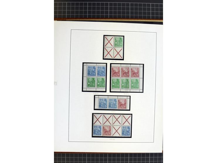 ZUSAMMENDRUCKE: 1955/1990, postfrische Sammlung der Freimarken-Zusammendrucke und aller Markenheftchenbogen ab Fünfjahrplan b