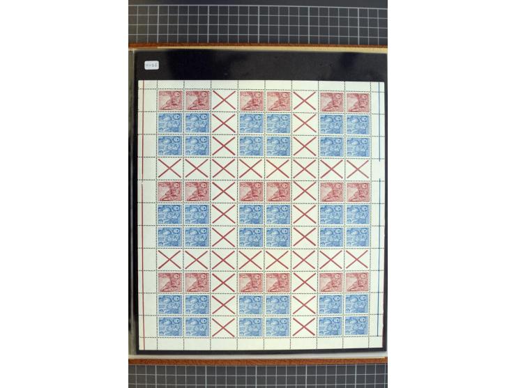 ZUSAMMENDRUCKE: 1955/1990, postfrische Sammlung der Freimarken-Zusammendrucke und aller Markenheftchenbogen ab Fünfjahrplan b
