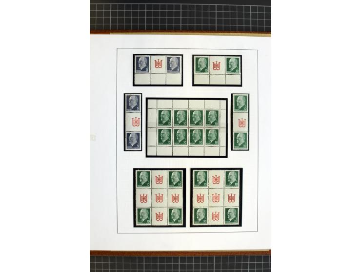 ZUSAMMENDRUCKE: 1955/1990, postfrische Sammlung der Freimarken-Zusammendrucke und aller Markenheftchenbogen ab Fünfjahrplan b