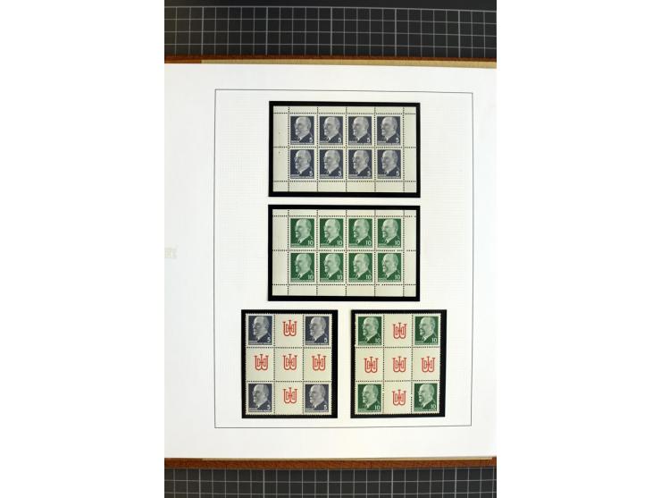 ZUSAMMENDRUCKE: 1955/1990, postfrische Sammlung der Freimarken-Zusammendrucke und aller Markenheftchenbogen ab Fünfjahrplan b