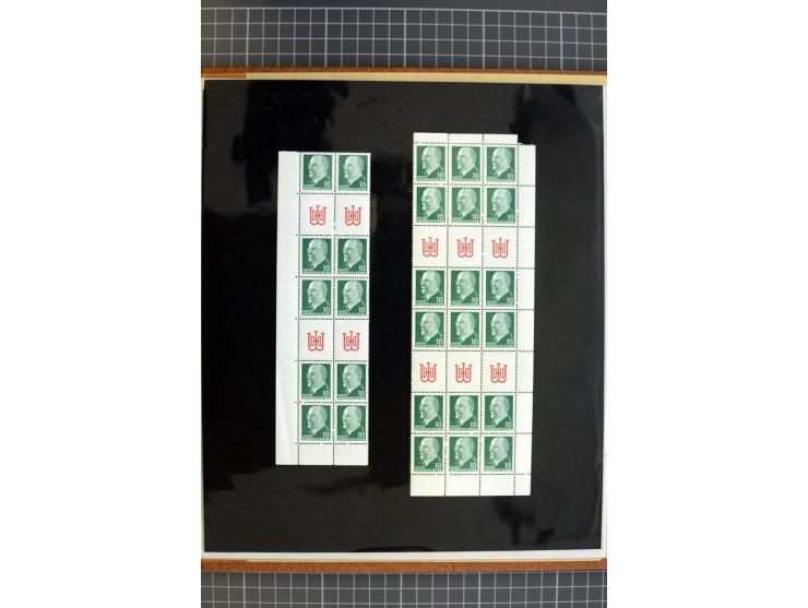 ZUSAMMENDRUCKE: 1955/1990, postfrische Sammlung der Freimarken-Zusammendrucke und aller Markenheftchenbogen ab Fünfjahrplan b