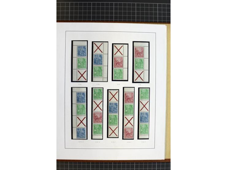 ZUSAMMENDRUCKE: 1955/1990, postfrische Sammlung der Freimarken-Zusammendrucke und aller Markenheftchenbogen ab Fünfjahrplan b