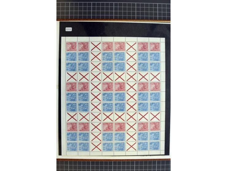 ZUSAMMENDRUCKE: 1955/1990, postfrische Sammlung der Freimarken-Zusammendrucke und aller Markenheftchenbogen ab Fünfjahrplan b
