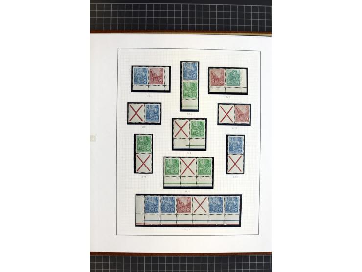 ZUSAMMENDRUCKE: 1955/1990, postfrische Sammlung der Freimarken-Zusammendrucke und aller Markenheftchenbogen ab Fünfjahrplan b