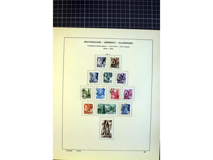 1946/1949, in den Hauptnummern überkomplette, gestempelte Sammlung auf Vordruckblättern, dabei sind alle Blockausgaben doppel