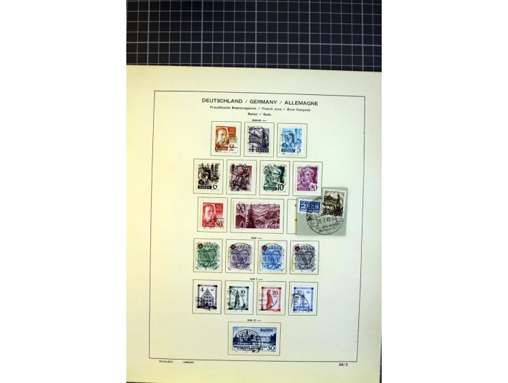 1946/1949, in den Hauptnummern überkomplette, gestempelte Sammlung auf Vordruckblättern, dabei sind alle Blockausgaben doppel