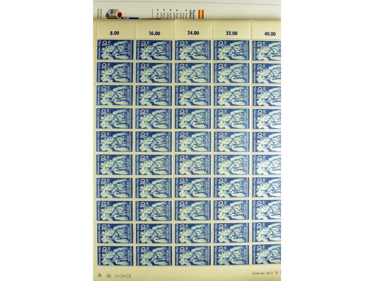 RHEINLAND-PFALZ: Hilfswerk Ludwigshafen 20-30 Pfg., je 67 Originalbogen, postfrisch (Mi.-Nr. 30-31; Mi. ca. 16750,- ohne Br u