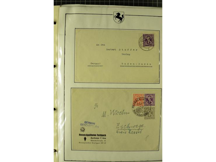 1945/1946, umfangreiche Sammlung AM-POST mit über 900 Briefen und Karten mit vielen Einzel-und Mehrfachfrankaturen mit besser