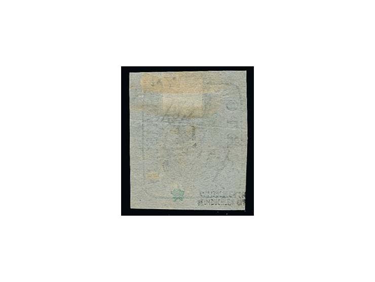 40 par. blue on white paper, good to wide margins, used with large part of Cyrillic "FRANCO", very scarce cancellation, signe