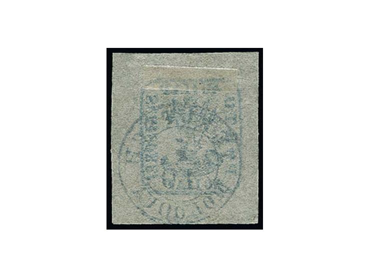 40 par. greenish-blue, large margins, central clear "TEKUTSCH MOLDOVA 5/10", extremely fine, signed Heimbüchler BPP