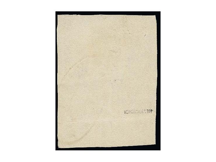 80 par. red on white paper, large margins, tied by oval "FRANCO JASSY" to piece, very fine, signed Heimbüchler BPP