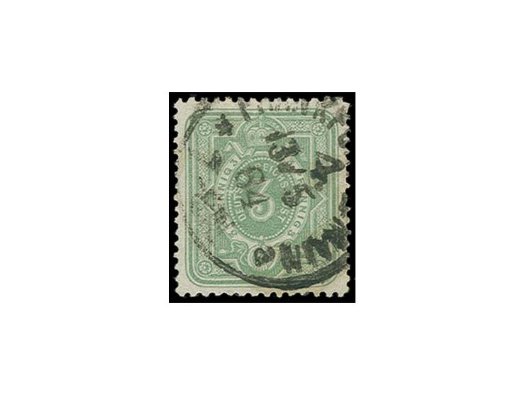 3 Pfg. zartsmaragdgrün, Frühauflage, sauber gestempelt, Pracht, Fotbefund Petry BPP (Mi. 450,-)