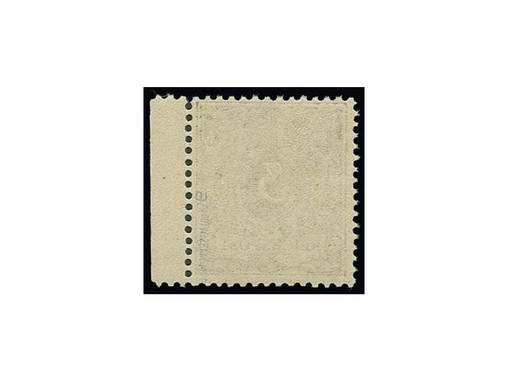 3 Pfg. dunkelbraun mit rechtem Bogenrand (beschnitten), farbrisch, postfrisch, Kabinett, eine seltene Marke, Fotoattest Petry