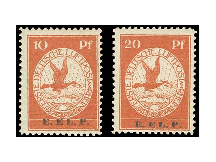 E.EL.P. 10 und 20 Pfg., postfrisch, Kabinett, Bleistiftsignatur