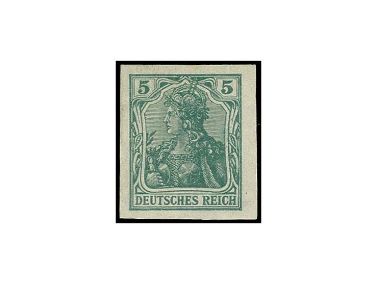 5 Pfg. opalgrün, ungezähnt mit Wasserzeichen "Kreuze und Ringe", sauber ungebraucht, Kabinett, u.a. sign. Peschl BPP und Foto