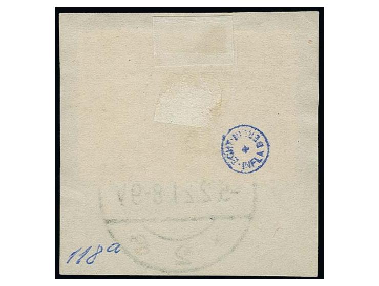 1920, 2,50 M. auf 2 M. braunlila, sauber gestempelt "BERLIN 5.2.21" auf Briefstück, Kabinett, sign. Infla und Kurzbefund Wein