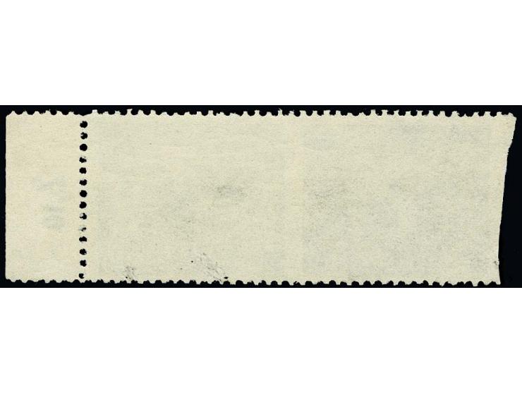 1940, Leipziger Frühjahrsmesse 6 Pfg. im waagerechten Paar mit rechtem Bogenrand, die rechte Marke links ungezähnt, die recht